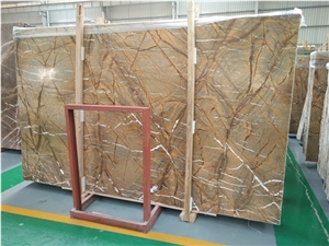 Rain Forest Brown Marble Slabs for Wall Floor