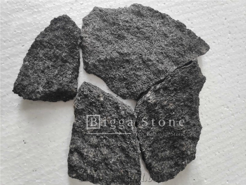 Black Lava Stone Floor Tiles Flagstone Walling