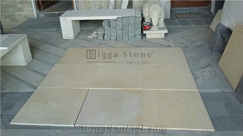 Cream Limestone Tiles Jogja Indonesia Paras Yogya