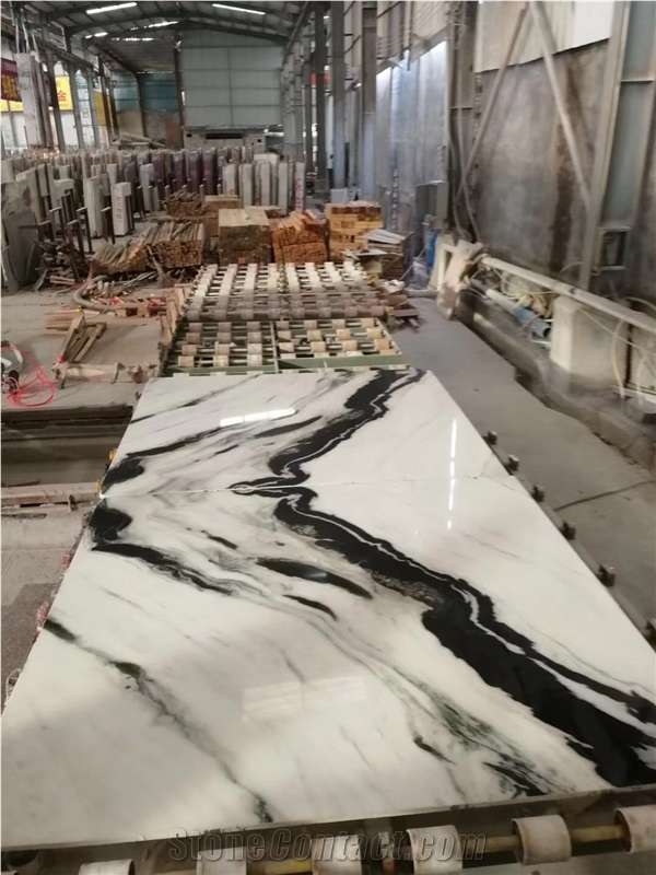 Panda White Marble for Tiles/Countertops