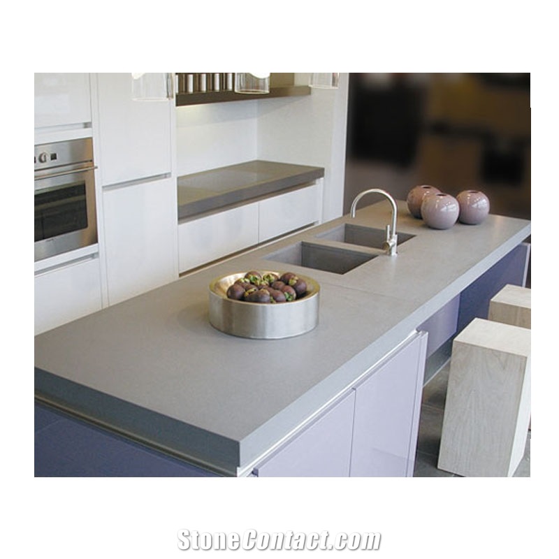 Artificial Pure Grey Quartz Countertop