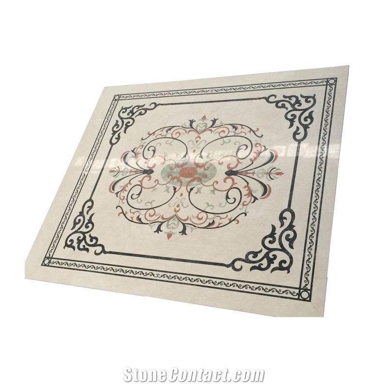 Beautiful Marble Water Jet Medallion for Floor