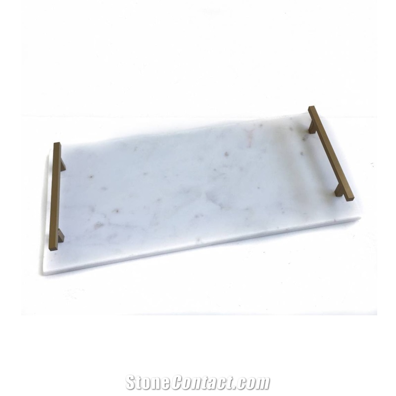 Carrara White Marble Trays for Kitchen Decoration