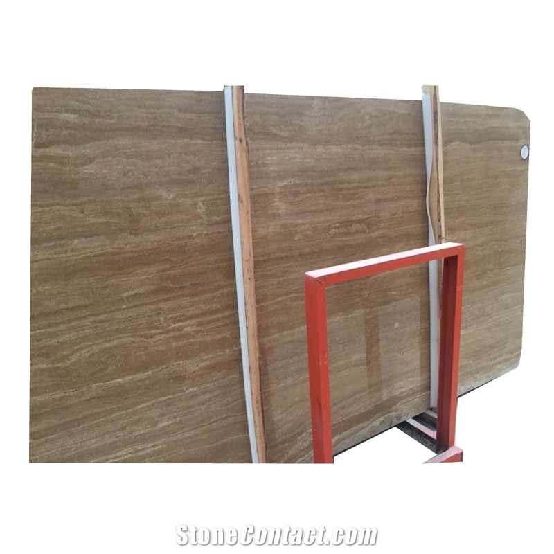 Cheap Coffee Wooden Travertine Marble Tile Price