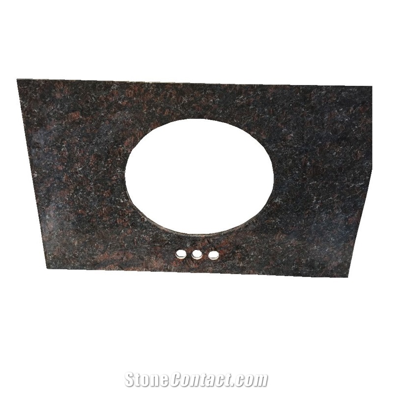 Custom Design Prefab Black Bathroom Granite Vanity
