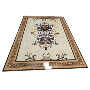 Decorative Floor Carpet Stone Waterjet Medallion