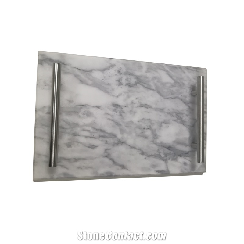 Factory Wholesale Rectangle Marble Serving Tray