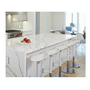 Kitchen Table Top Material White Calacatta Design
