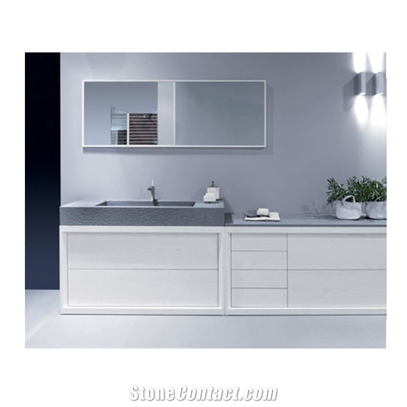Polished Grey Quartz Kitchen Counter Top
