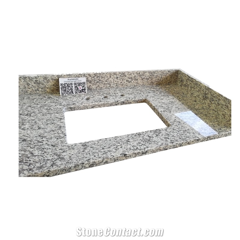 Vanity Top with Rounded Corners Tiger Skin White