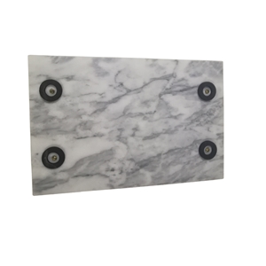 White Marble Serving Tray with Gold Tone Handle
