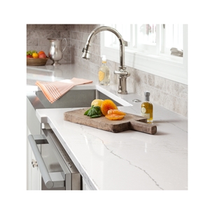 White Quartz Epoxy Resin Stone Kitchen Countertop