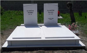 White Marble Tombstone