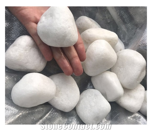 A Grade Snow White Tumble Pebbles Stone
