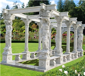 Garden Decoration Natural Europe Style Sculptured Gazebo
