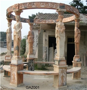 Outdoor Marble Gazebo - Stone Patio Pergola