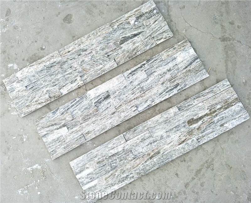 White Wooden Grain Slate Mini Stacked Stone