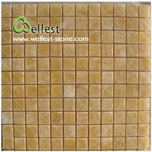 Honey Onyx Mosaic Bathroom Tile Yellow Onyx Mosaic