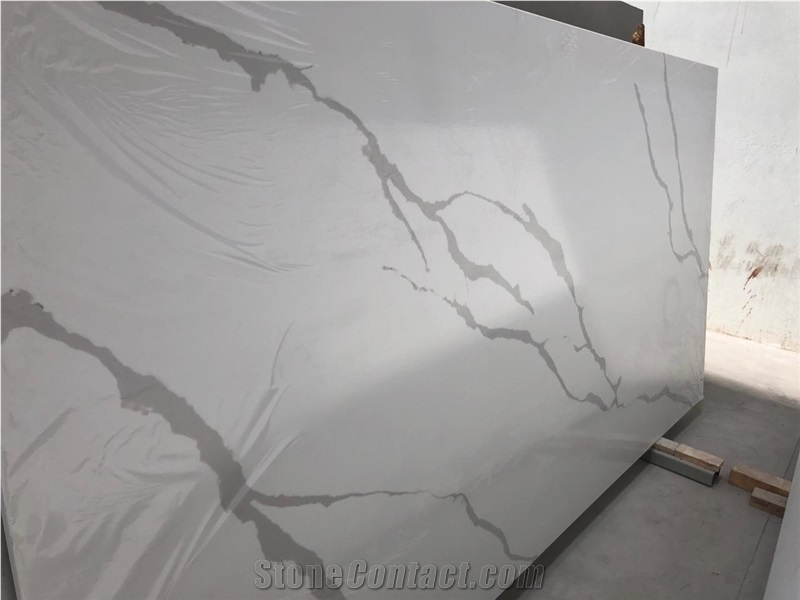 Carrara Quartz White Slab