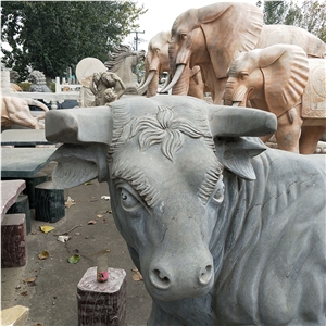 Bull Cattle Ox Handcarved Statues Sculptures