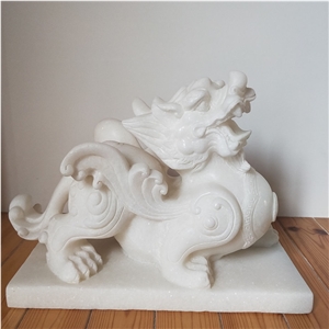 Pure White Marble Animal Sculptures, Statues