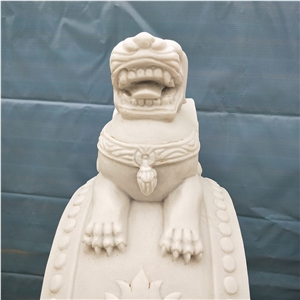White Marble Landscaping Animal Statues Sculptures