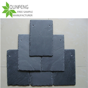 China Black Natural Stone Slate Roofing Tiles