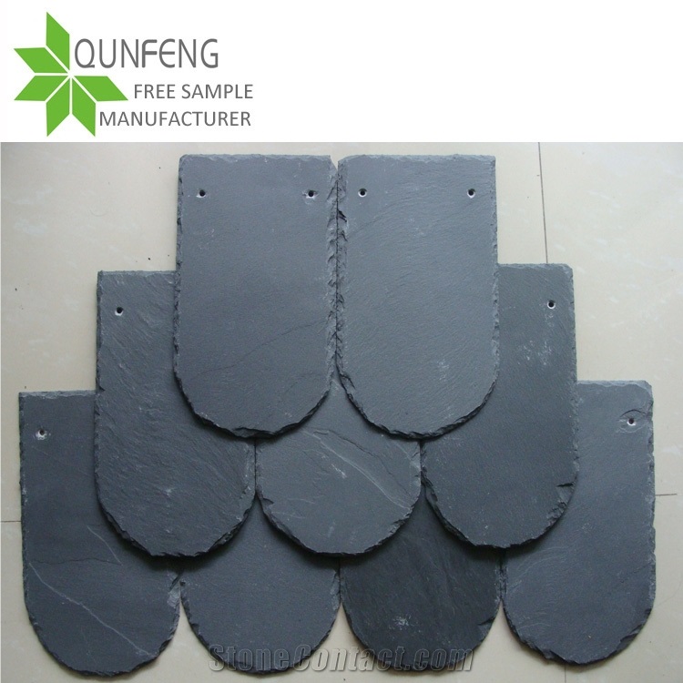 China Black Natural Stone Slate Roofing Tiles