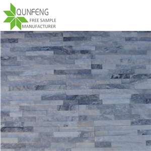 Grey Stack Stone Panel Quartzite Wall Covering