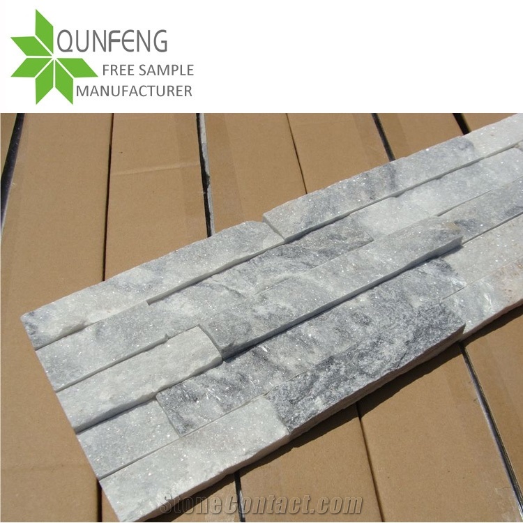 Grey Wall Cladding Quartzite Stacked Stone Veneer