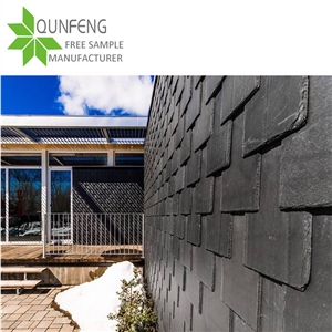 Natural China Black Stone Tile Slate Roof Covering