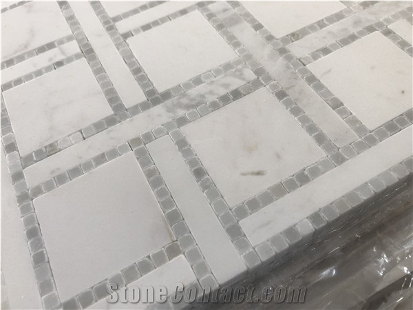 Italy Bianco Carrara Marble Marble Mosaics