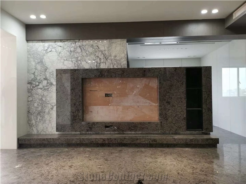Chinese Cologne Grey Marble Cross Cut Big Slabs