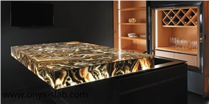 Bookmatched Black Onyx Slabs