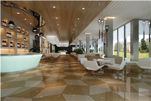 Beige Solid Surface Decorative Acrylic Tiles