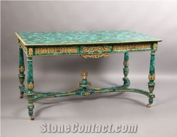 Custom Design Precious Stone Malachite Table