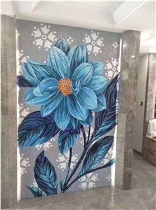 Foshan Polished Glass Pattern Wall Mosaic Design