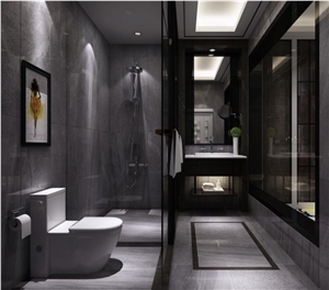 Light Grey Bathroom Slate Non Slip Concrete Tiles