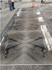 Book Matched Azalea White Granite Slabs Floor