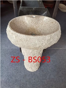 G682 Round Wash Basin Sink with Column