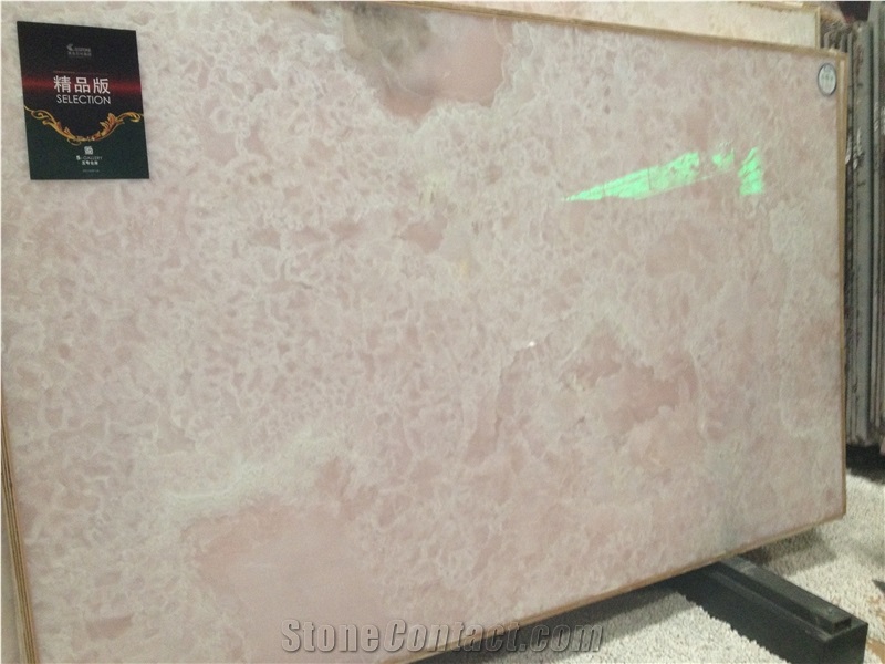 Onyx Pink Polished Home Bathroom Slabs Tiles Wall