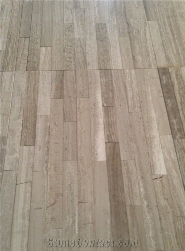 White Sandal Wood Vein Marble Slabs Tiles Floor