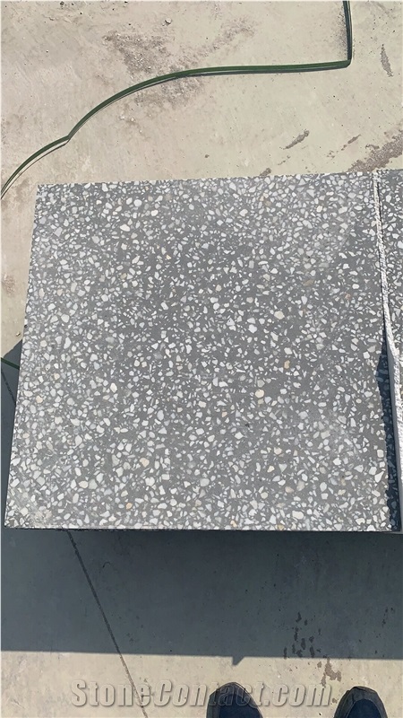 Grey Terrazzo Sy2084 Floor Honed Tile, Cement
