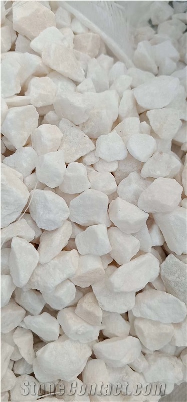 Pure White Marble Crushed Stone Chips 10-20mm
