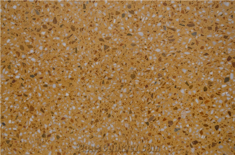 Sy8009 Golden Yellow Terrazzo Tile, Cement Tile