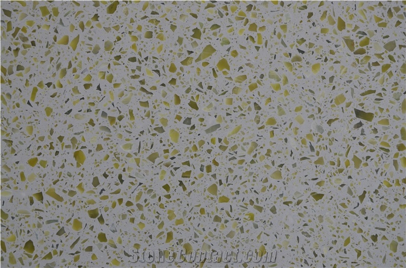 Sy8028 Yellow Terrazzo Tile, Cement Tile