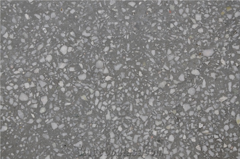 Sy8036 Dark Grey Terrazzo Tile, Cement Tile