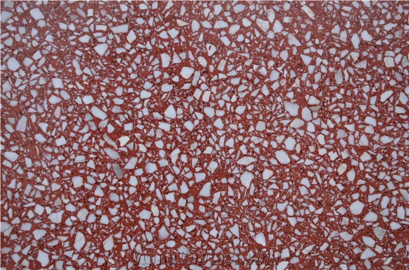 Sy8049 Red Terrazzo Tile, Cement Tile