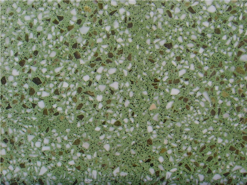 Sy8054 Green Terrazzo Tile, Cement Tile