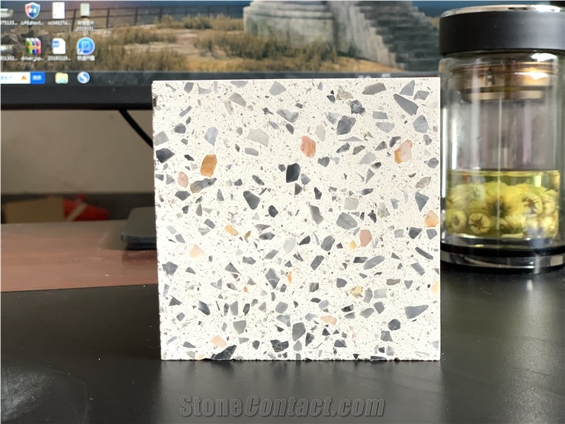 White Terrazzo Tile, Cement Tile Sy1705258
